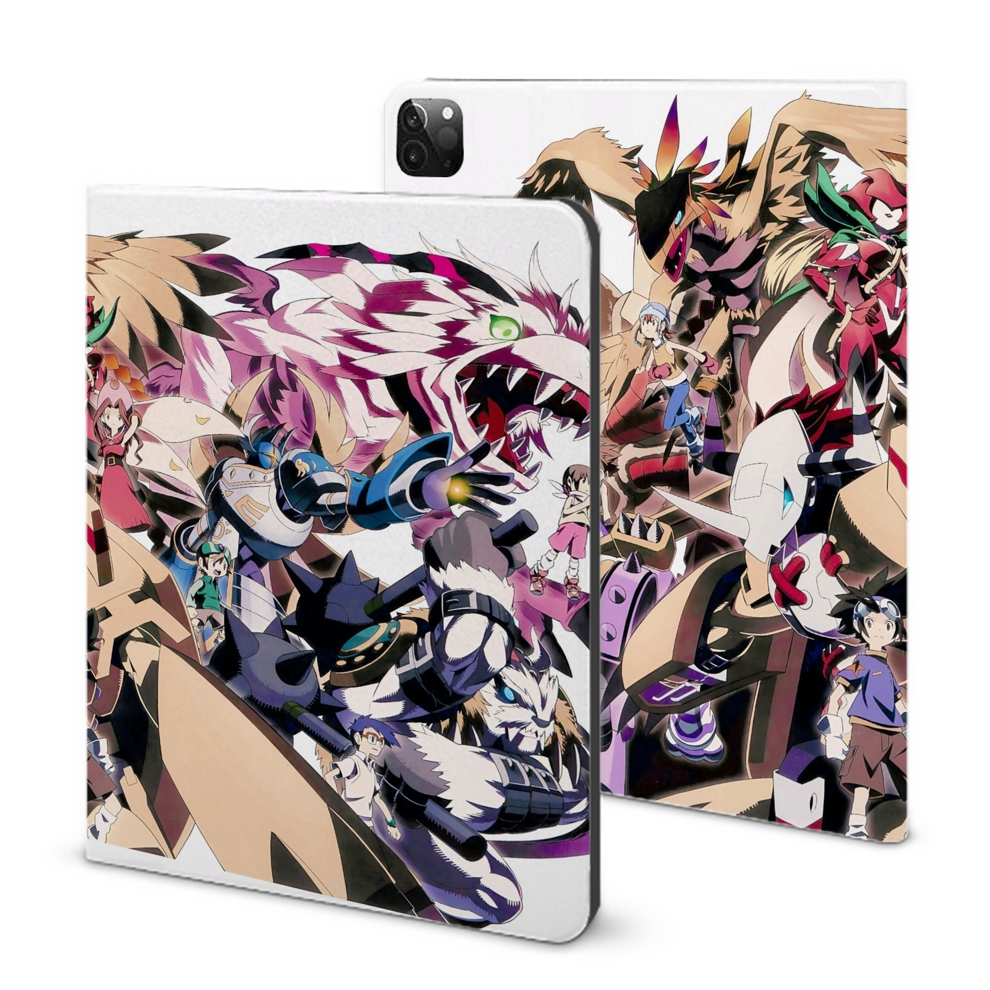 （画像用） Digimon デジタルモンスター/デジモン IPadケース ペンホルダー付き ブックスタイルデザイン
